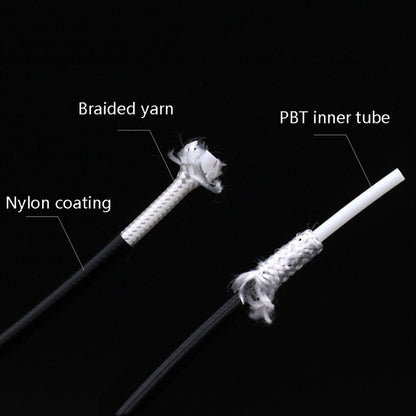 TRLREQ Mountain Bike Brake Tube 5mm Hydraulic Oil Disc Oil Brakes Braided Tube, Length: 3 PCS 1m (White) by buy2fix