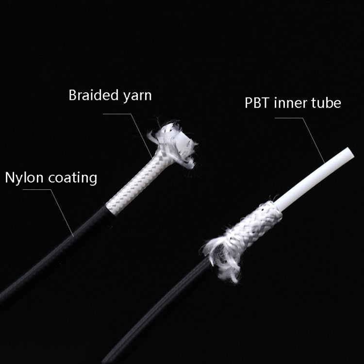 TRLREQ Mountain Bike Brake Tube 5mm Hydraulic Oil Disc Oil Brakes Braided Tube, Length: 3m (White) by buy2fix