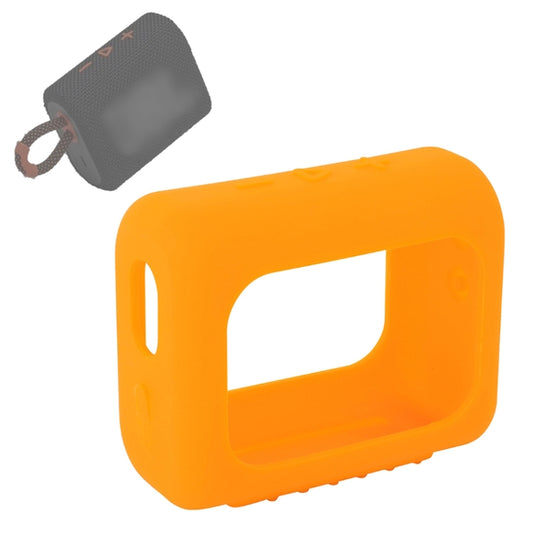 For JBL GO3 Bluetooth Speaker Silicone Cover Portable Protective Case with Carabiner(Orange) - Protective Case by buy2fix | Online Shopping UK | buy2fix