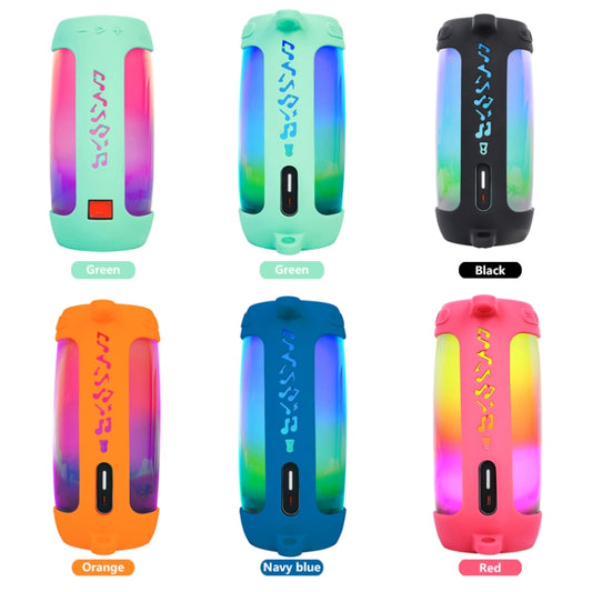 P401 For JBL Pulse4 Portable Shockproof Silicone Protective Case with Carabiner & Lanyard(Dark Blue) by buy2fix