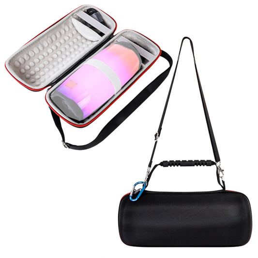 P403 For JBL Pulse 4 EVA Speaker Protective Cover Storage Box Outdoor Portable Bag With Shoulder Strap & Carabiner(Black+Gray) - Protective Case by buy2fix | Online Shopping UK | buy2fix