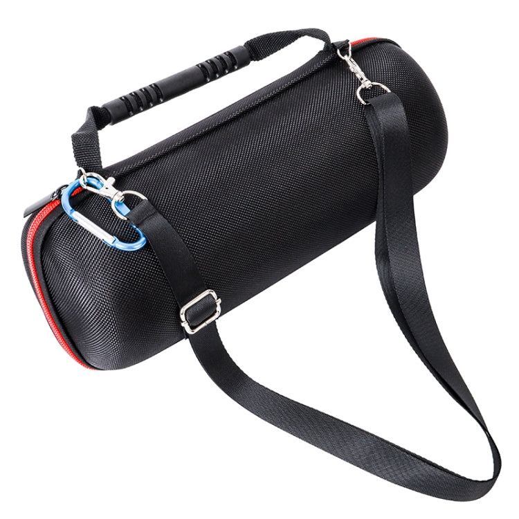 P403 For JBL Pulse 4 EVA Speaker Protective Cover Storage Box Outdoor Portable Bag With Shoulder Strap & Carabiner(Black+Gray) - Protective Case by buy2fix | Online Shopping UK | buy2fix