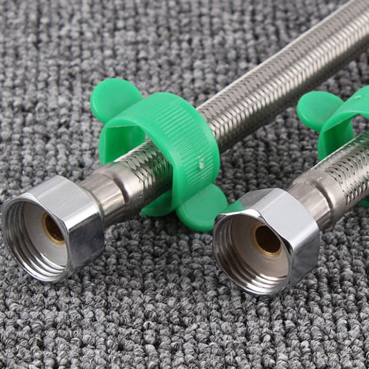 40cm Steel Hat 304 Stainless Steel Metal Knitting Hose Toilet Water Heater Hot And Cold Water High Pressure Pipe 4/8 Inch DN15 Connecting Pipe - Water Heaters & Accessories by buy2fix | Online Shopping UK | buy2fix