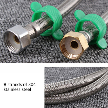 80cm Steel Hat 304 Stainless Steel Metal Knitting Hose Toilet Water Heater Hot And Cold Water High Pressure Pipe 4/8 Inch DN15 Connecting Pipe - Water Heaters & Accessories by buy2fix | Online Shopping UK | buy2fix