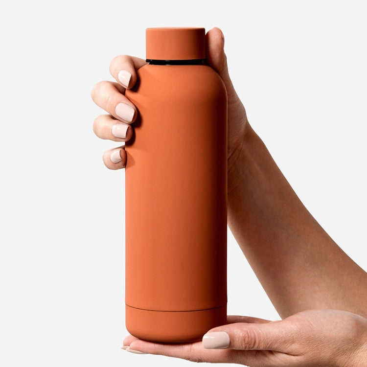 Stainless Steel Outdoor Matte Water Bottle Portable Sports Water Cup Rubber Paint Insulation Cup(Indigo) - Vacuum Thermoses & Cups by buy2fix | Online Shopping UK | buy2fix