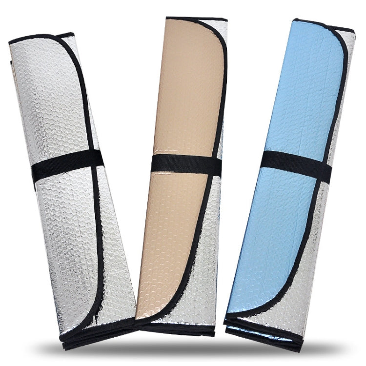 Aluminum Foil Five-Layer Thickening Car Sunscreen Heat Insulation Sun Visor 145x70cm Silver by buy2fix