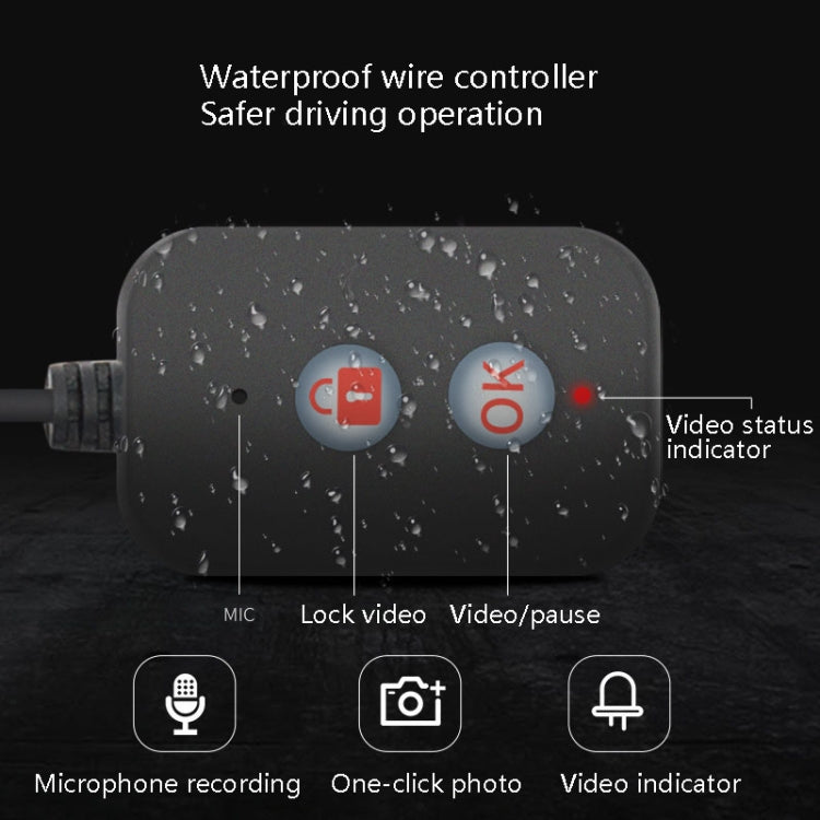 MT30 720P Waterproof Motorcycle Driving Recorder Locomotive Front And Rear Double Lens Recorder by buy2fix