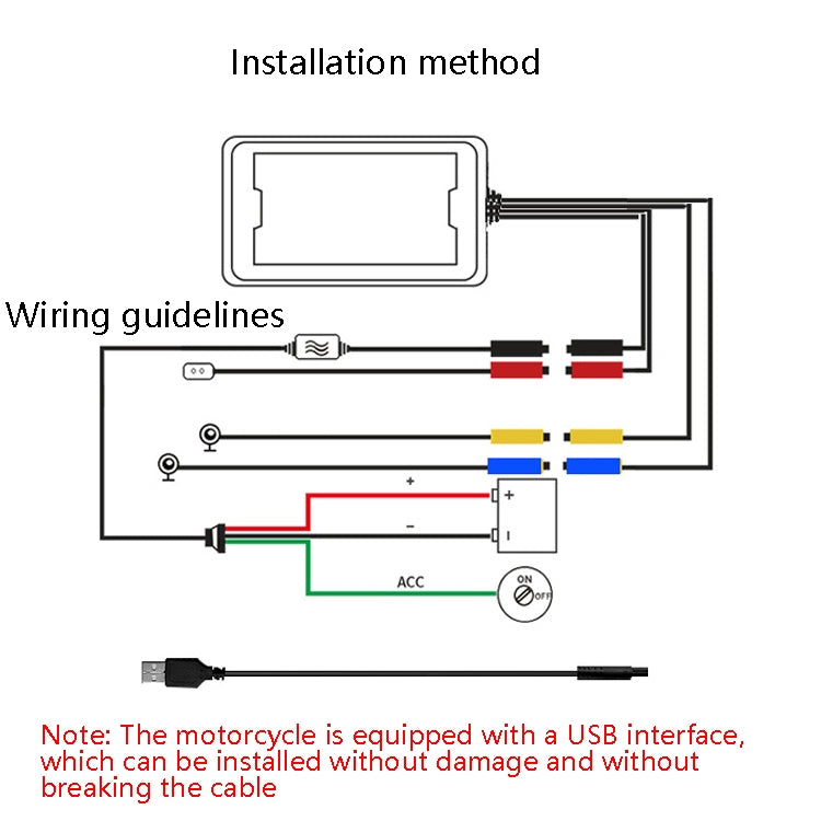 MT35B 1080P Waterproof HD Motorcycle Driving Recorder Mobile Phone Interconnection Locomotive Recorder by buy2fix