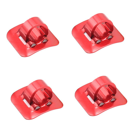 4 PCS Mountain Road Bicycle Hose Line Guide Adhesive Wire Seat Frame Cable Fixing C Buckle, Style: Aluminum Alloy Buckle(Red) - Others by buy2fix | Online Shopping UK | buy2fix