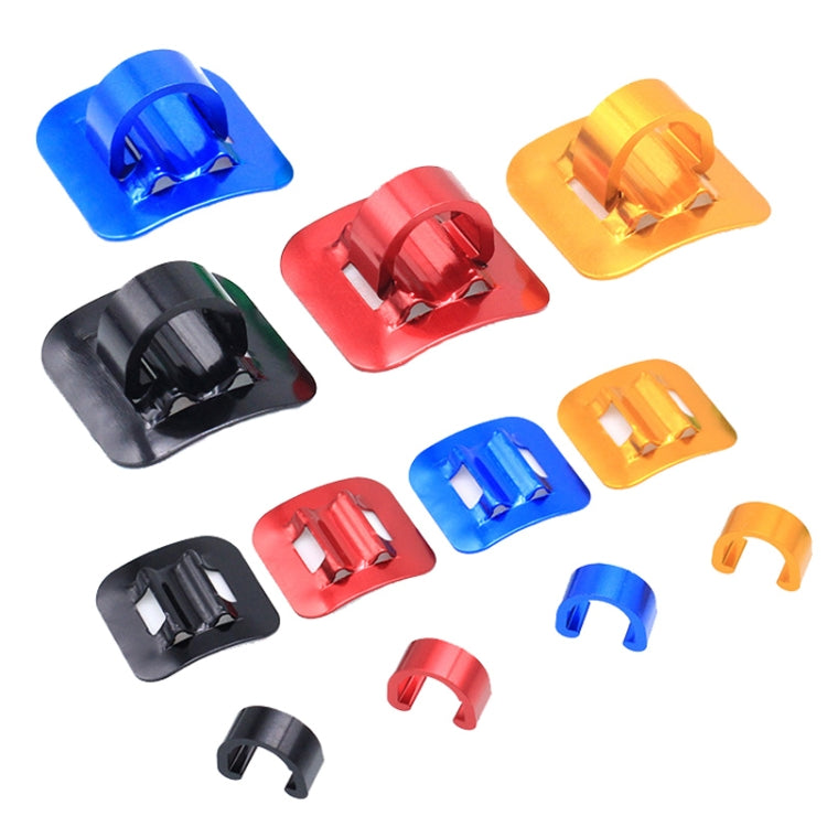 4 PCS Mountain Road Bicycle Hose Line Guide Adhesive Wire Seat Frame Cable Fixing C Buckle, Style: Aluminum Alloy Buckle(Blue) - Others by buy2fix | Online Shopping UK | buy2fix