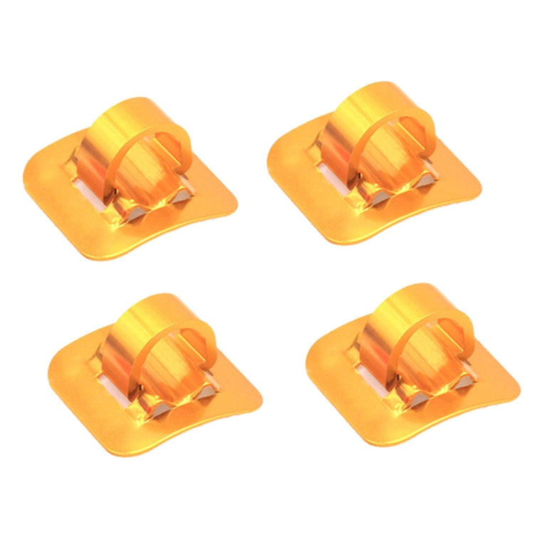 4 PCS Mountain Road Bicycle Hose Line Guide Adhesive Wire Seat Frame Cable Fixing C Buckle, Style: Aluminum Alloy Buckle(Golden) by buy2fix