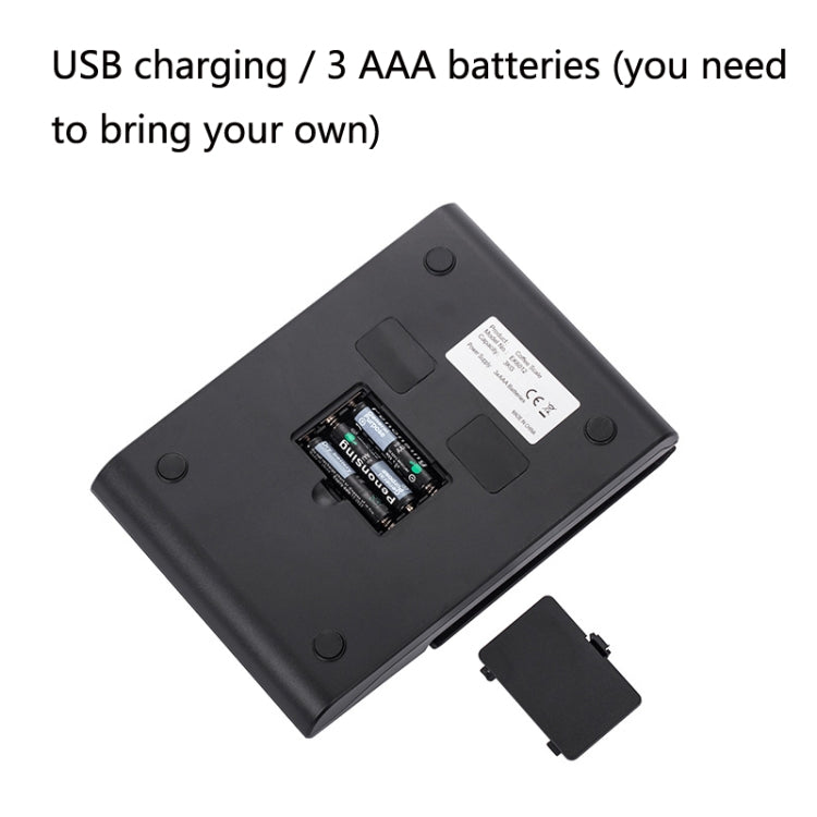 Household Kitchen Scale Hand-Made Coffee Electronic Scale With Timer(Black) by buy2fix