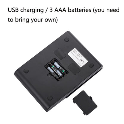 Household Kitchen Scale Hand-Made Coffee Electronic Scale With Timer(Black) by buy2fix