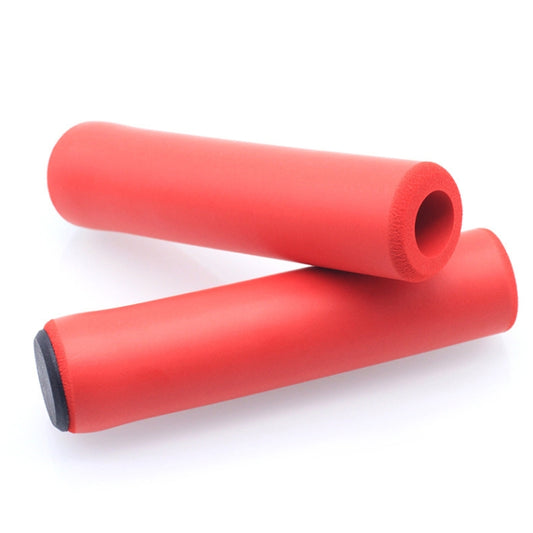 4 Pairs Mountain Folding Bicycle Silicone Foaming Sponge Handle Cover Rubber Shock Absorbing Anti-Slip Handle Set(Red) - Bicycle Grips by buy2fix | Online Shopping UK | buy2fix