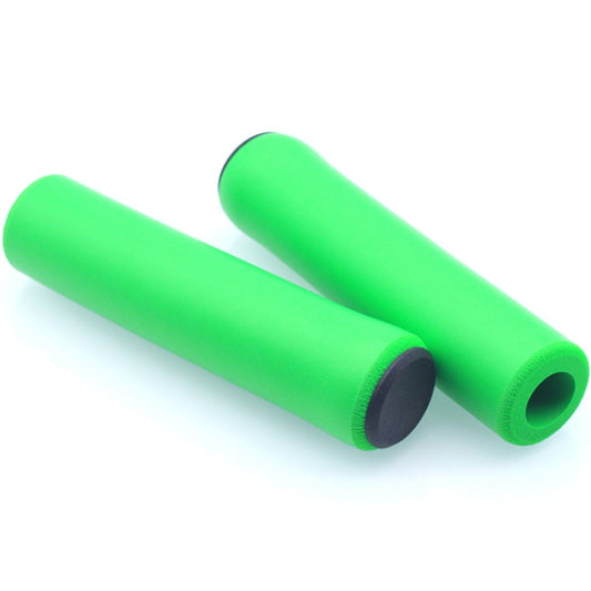 4 Pairs Mountain Folding Bicycle Silicone Foaming Sponge Handle Cover Rubber Shock Absorbing Anti-Slip Handle Set(Green) - Bicycle Grips by buy2fix | Online Shopping UK | buy2fix
