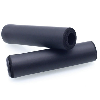 4 Pairs Mountain Folding Bicycle Silicone Foaming Sponge Handle Cover Rubber Shock Absorbing Anti-Slip Handle Set(Black) - Bicycle Grips by buy2fix | Online Shopping UK | buy2fix