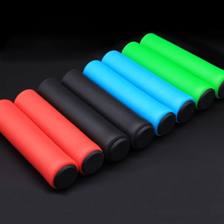 4 Pairs Mountain Folding Bicycle Silicone Foaming Sponge Handle Cover Rubber Shock Absorbing Anti-Slip Handle Set(Black) - Bicycle Grips by buy2fix | Online Shopping UK | buy2fix