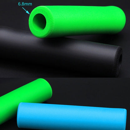 4 Pairs Mountain Folding Bicycle Silicone Foaming Sponge Handle Cover Rubber Shock Absorbing Anti-Slip Handle Set(Black) - Bicycle Grips by buy2fix | Online Shopping UK | buy2fix