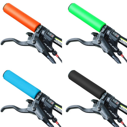 4 Pairs Mountain Folding Bicycle Silicone Foaming Sponge Handle Cover Rubber Shock Absorbing Anti-Slip Handle Set(Black) - Bicycle Grips by buy2fix | Online Shopping UK | buy2fix