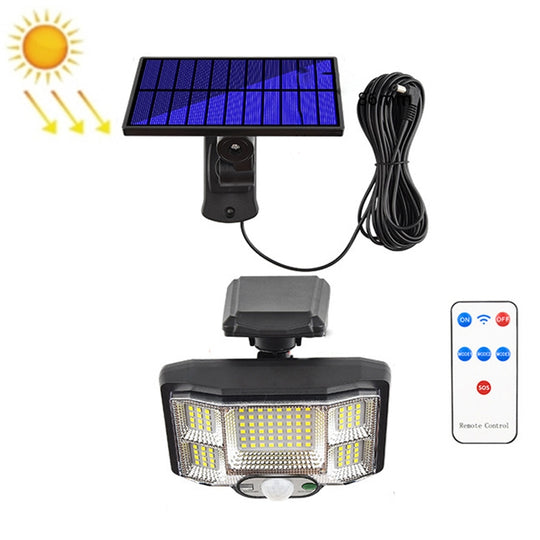TG-TY085 Solar Outdoor Human Body Induction Wall Light Household Garden Waterproof Street Light wIth Remote Control, Spec:  96 LED Separated