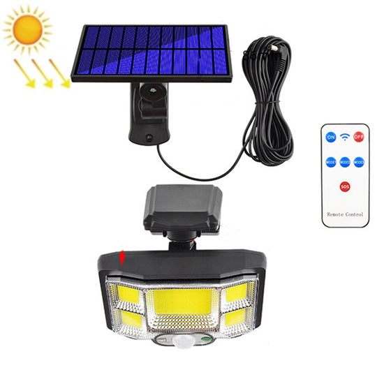 TG-TY085 Solar Outdoor Human Body Induction Wall Light Household Garden Waterproof Street Light wIth Remote Control, Spec:  96 COB Separated