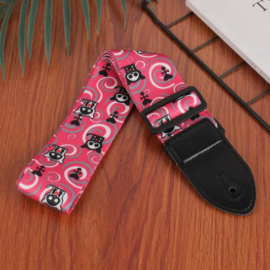 3 PCS Printed Ukulele Guitar Strap, Length: 85-135cm(Pink Panda) - String Instrument Accessories by buy2fix | Online Shopping UK | buy2fix