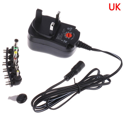 C5 3-12V 12W Adjustable Voltage Regulated Switch Power Supply Power Adapter Multifunction Charger With DC Tips(UK Plug) - AC Adapers by buy2fix | Online Shopping UK | buy2fix