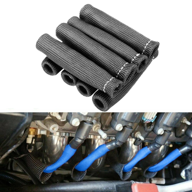 8 PCS / Set High-Temperature Car Spark Plug Protective Cover Spark Plug Heat Shield(Black) by buy2fix