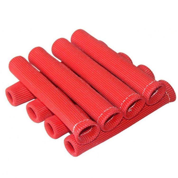8 PCS / Set High-Temperature Car Spark Plug Protective Cover Spark Plug Heat Shield(Red) by buy2fix