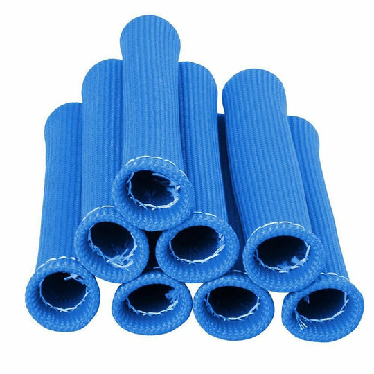 8 PCS / Set High-Temperature Car Spark Plug Protective Cover Spark Plug Heat Shield(Blue)