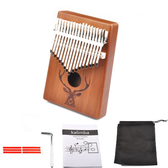 Piano à doigts pour débutant, 17 tons, tête de cerf, Kalimba, pouce (Kit rétro)