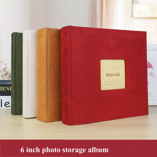 6 Inch 200 Sheets Flannel Retro Photo Album Interstitial Photo Storage Book(Red) - Photo Albums & Photo Frames by buy2fix | Online Shopping UK | buy2fix
