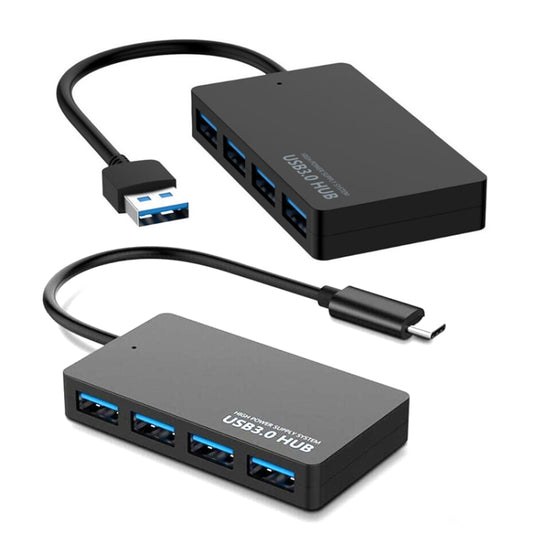 KYTC47 4 Ports USB Adapter Cable High Speed USB Docking Station Multi-Interface HUB Converter, Colour: Black USB 3.0 by buy2fix