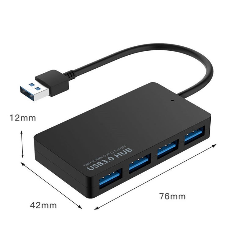 KYTC47 4 Ports USB Adapter Cable High Speed USB Docking Station Multi-Interface HUB Converter, Colour: Black Type-C by buy2fix