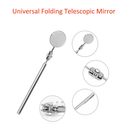 Car Repair Detection Mirror Universal Folding Telescopic Mirror Welding Chassis Inspection Mirror, Model: Silver 50mm - Inspection Tools by buy2fix | Online Shopping UK | buy2fix
