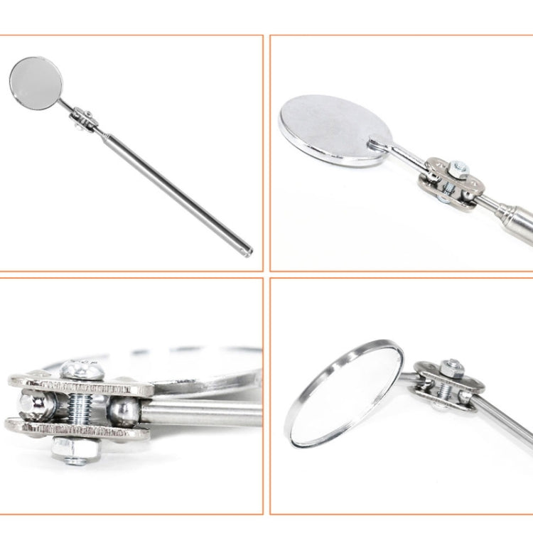 Car Repair Detection Mirror Universal Folding Telescopic Mirror Welding Chassis Inspection Mirror, Model: Silver 50mm - Inspection Tools by buy2fix | Online Shopping UK | buy2fix