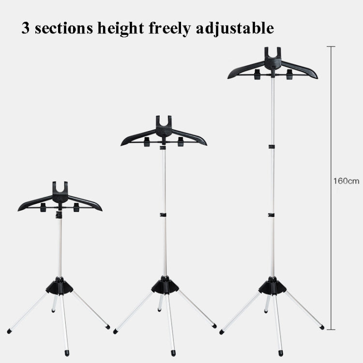 1.6m 3 in 1 Hanging Ironing Bracket Hanger Telescopic Metal Rod Mount(Black Hanger) - Garment Steamer by buy2fix | Online Shopping UK | buy2fix