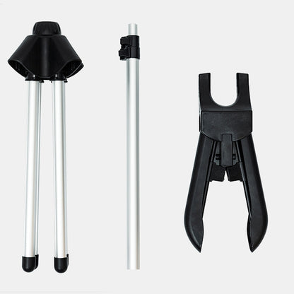 1.6m 3 in 1 Hanging Ironing Bracket Hanger Telescopic Metal Rod Mount(Black Hanger) - Garment Steamer by buy2fix | Online Shopping UK | buy2fix