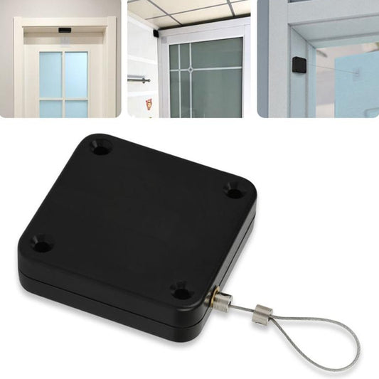 P093 Automatic Doorkeeper Telescher Door Closer Sliding Door Anti-Theft Box, Specification: 3rd Generations Black All Glue 500g 1.2m - Furniture Accessories by buy2fix | Online Shopping UK | buy2fix