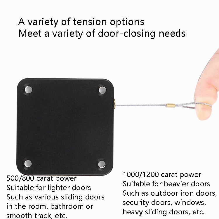 P093 Automatic Doorkeeper Telescher Door Closer Sliding Door Anti-Theft Box, Specification: 3rd Generations Black All Glue 500g 1.2m - Furniture Accessories by buy2fix | Online Shopping UK | buy2fix