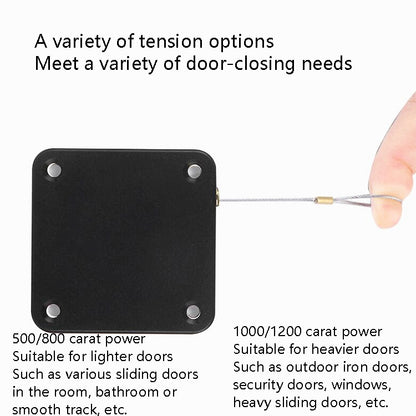 P093 Automatic Doorkeeper Telescher Door Closer Sliding Door Anti-Theft Box, Specification: 3rd Generations Black All Glue 500g 1.2m - Furniture Accessories by buy2fix | Online Shopping UK | buy2fix