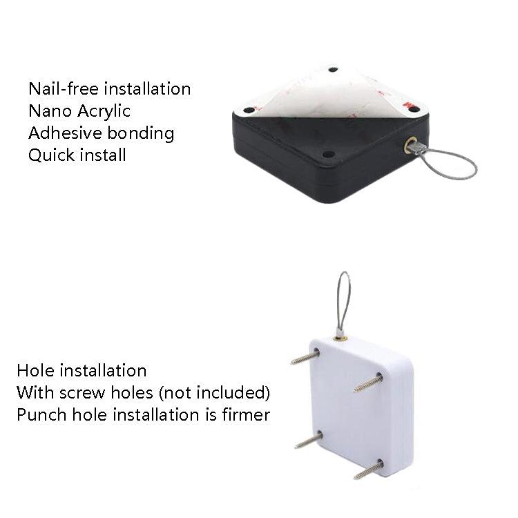 P093 Automatic Doorkeeper Telescher Door Closer Sliding Door Anti-Theft Box, Specification: 3rd Generations Black All Glue 500g 1.2m - Furniture Accessories by buy2fix | Online Shopping UK | buy2fix