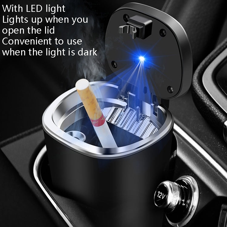 2 PCS Car Ashtray With Cover Hanging Invisible With LED Light Car Ashtray(Board) by buy2fix