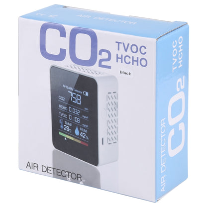 TVOC1 Portable CO2 Air Quality Formaldehyde Carbon Dioxide Detector Indoor Temperature Hygrometer with LED Digital Display(Black) - Air & Water Quality Tester by buy2fix | Online Shopping UK | buy2fix