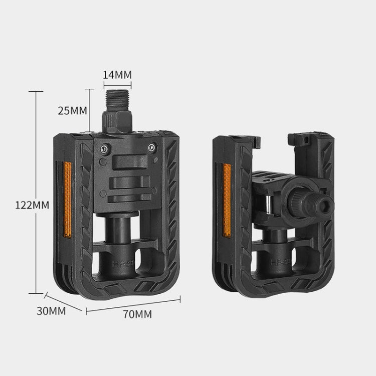 West Biking YP0802082 Bicycle Folding Pedal Bike Ball Axle Foot Pedal(Black) by West Biking