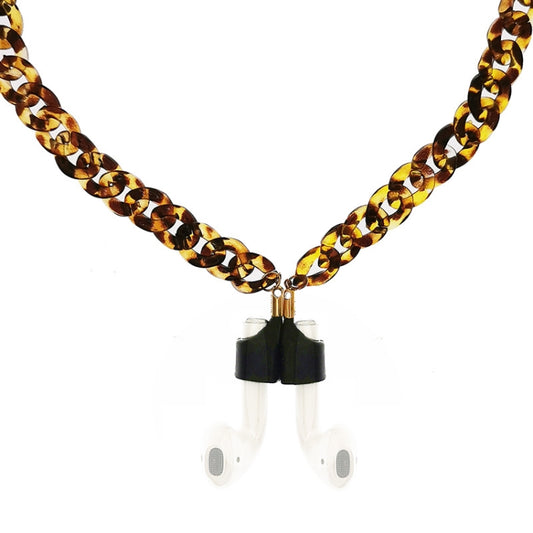 Wireless Earphones Acrylic Strong Magnetic Anti-Lost Chain For AirPods(Leopard) - Anti-lost & Holder by buy2fix | Online Shopping UK | buy2fix