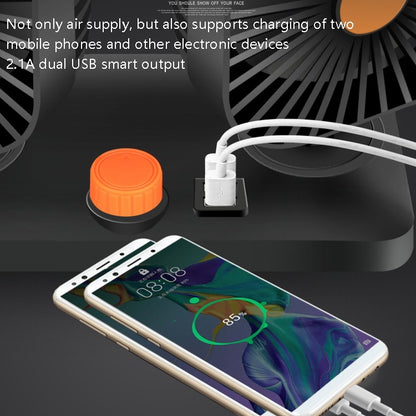 Mini USB 12 / 24V Car Electric Fan Double Head Car Cigarette Lighter Fan - Heating & Fans by buy2fix | Online Shopping UK | buy2fix
