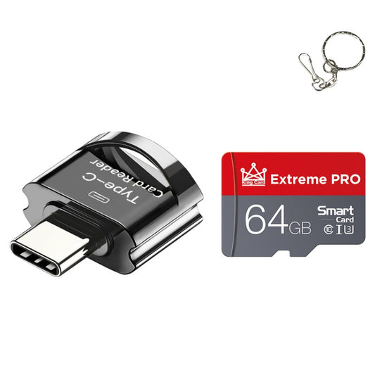 C10 TYPE-C Interface Mobile Phone Memory Card, Capacity: 64GB(Black) - Micro SD Card by buy2fix | Online Shopping UK | buy2fix