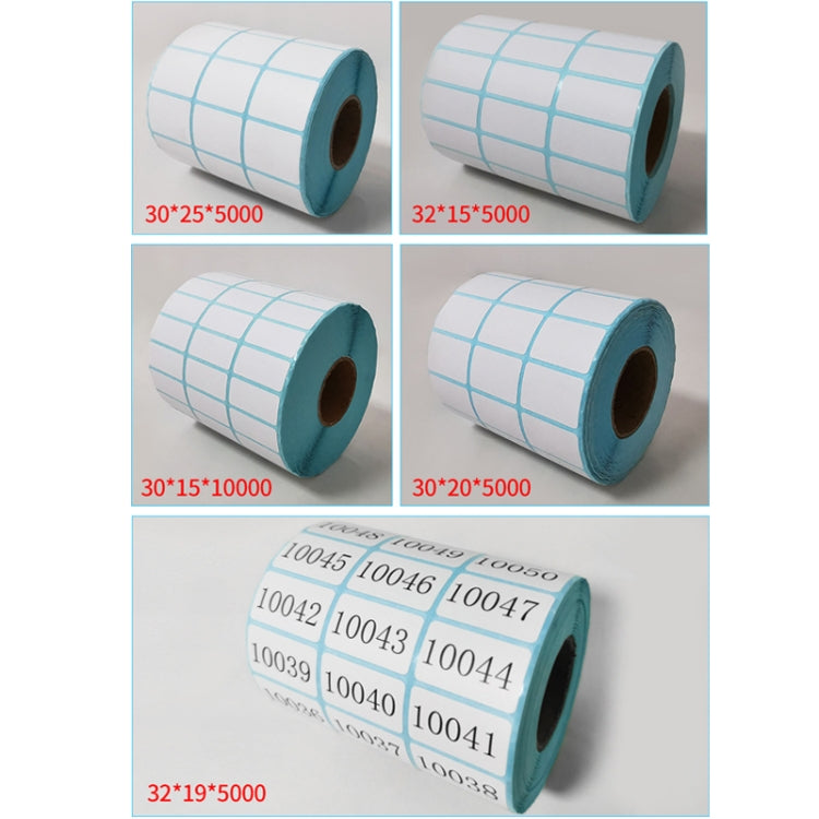 Three-Proof Thermal Paper Three-Row Bar Code Non-Adhesive Printing Paper, Size: 30 x 20mm (10000 Pieces) by buy2fix
