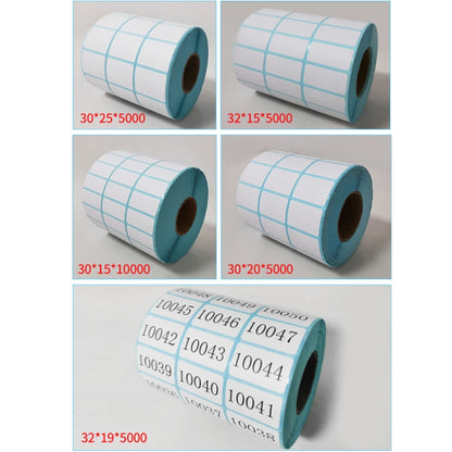 Three-Proof Thermal Paper Three-Row Bar Code Non-Adhesive Printing Paper, Size: 30 x 25mm (5000 Pieces) by buy2fix